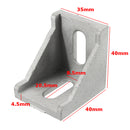 Suleve AJ40 4Pcs Corner Bracket Cast Aluminum Angle Corner Joint 40x40mm
