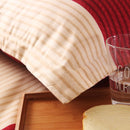 3 PCS Bedding Sets Stripe Style Quilt Cover Pillowcase For Queen Size