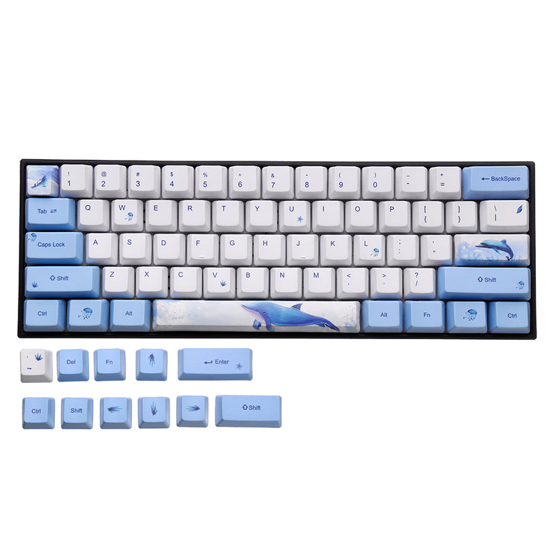 OEM Profile PBT Sublimation Whale Keycap for 60% Anne pro 2 Royal Kludge RK61 Geek GK61 GK64 Mechanical Keyboard