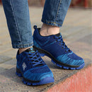 TENGOO Safety Shoes Steel Toe Work Shoes Mesh Fly Woven Sneakers Breathable Non-Slip Running Shoes