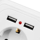 Excellway 250V 2.4A Dual USB Ports Wall Socket Switch Charger EU Plug Mount Power Adapter Outlet Panel