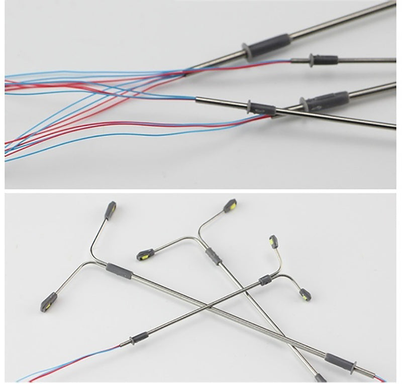 20PCS 3V Model Railway Layout Train LED Lamp Street Light Double Head HO N Scale 1:75 1:100 1:200