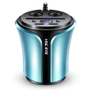 HSC 108D Gray Blue Car Charger With Digital Voltage