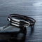 Titanium Steel Feather Skin Multi-layer Stainless Steel Braided Leather Male Bracelet