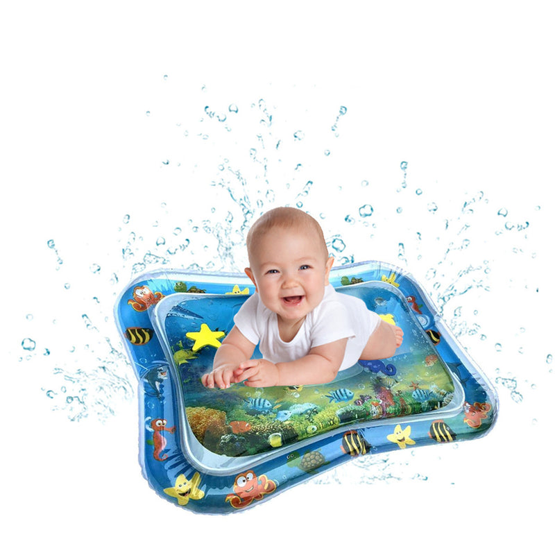 66x50cm Inflatable Baby Water Play Mat Infants Swimming Air Mattress Toddlers Fun Tummy Time Activity Tools