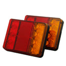 2Pcs 8LED Car Brake Stop Lamps Turn Tail Lights Waterproof 12V For Truck Trailer Lorry