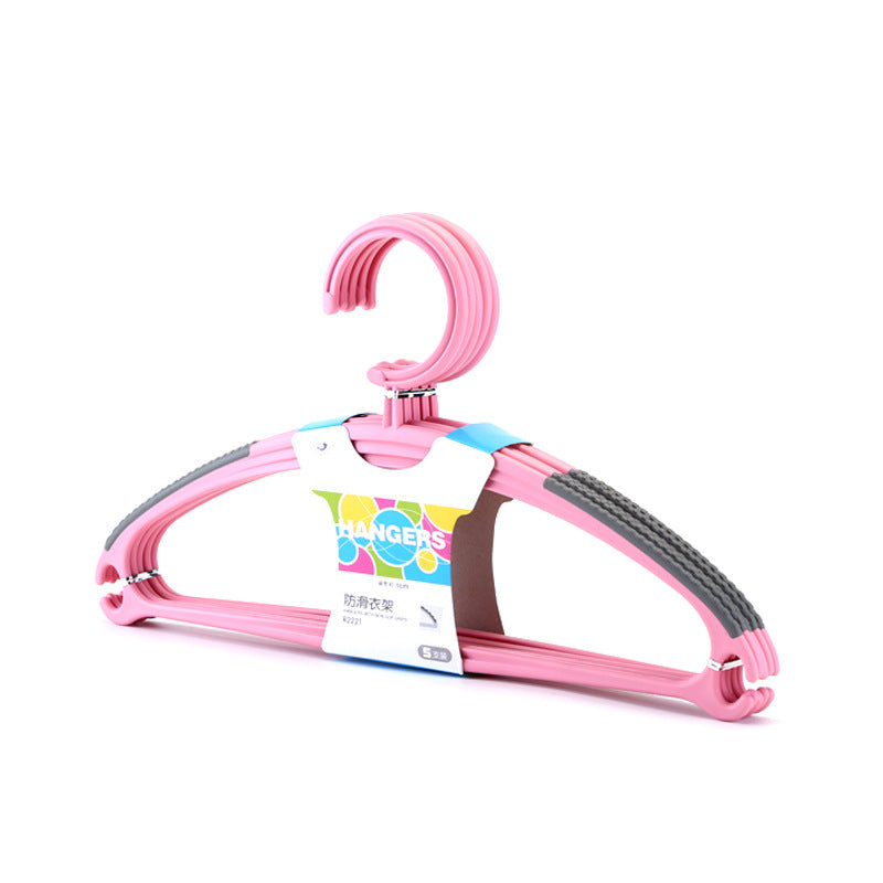 5Pcs/1Set Non-marking Plastic Cloth Hanger Thick