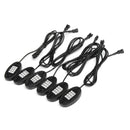 6Pcs Universal Colorful RGB LED Car Rock Lights  RF Dual Remote Control 5050 72 Led Waterproof IP68 Energy-saving Ambient Lamp Car SUV Pickup