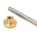 T10 Lead Screw 12/24/36/48 Inch Lead Screw with Brass Nut 300 600 900 1200mm