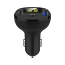 Quelima C02 Black Car Charger Digital Display QC3.0 Fast Charge Type-c