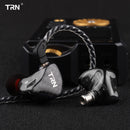 TRN H2 In-ear Heavy Bass HiFi Wired Control Earphone Headphone Dynamic Drive Detachable 2Pin Headset
