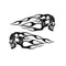 Car Sticker Motorcycle Skull Flame Stripes Gas Tank Vinyl Decals Universal