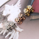 Punk Skull Head Ear Stud Rhinestone Earrings Wholesale for Men Women