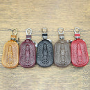 4*2*8CM Genuine Leather Car Key Case Bag Keychain Remote Protector Cover Universal