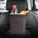 PU Leather Car Bin Trash Garbage Can Storage Box Container Organizer Multi-function Bucket