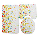 180x180cm Colored Triangle With 12 Hooks Bathroom Shower Curtain and Three-piece Mat Kit