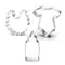 Stainless Steel Baking Mold Cookies Cutter Baby Clothes Bib Milk Bottle Cake Fondant Mold