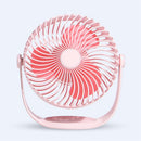 Well Star WT-F12 Portable Mini USB Fan Air Cooling Fan 360 Rotating Fan Chargable Air Cooler Silent Cooling Fans With USB Cable For Home Office Student Dormitory Outdoors