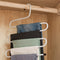 S Type Pants Trousers Hanger Multi Layers Stainless Steel Clothing Towel Storage Rack Closet Space S
