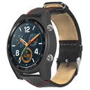 22mm Red Thread Single Leather Strap Watch Band for Huawei Watch GT Active Elegant
