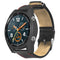 22mm Red Thread Single Leather Strap Watch Band for Huawei Watch GT Active Elegant