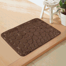 KCASA Colorful 3D Pebbles Bath Rug Natural Absorbent Rubber Bath Floor Mat Rebound
