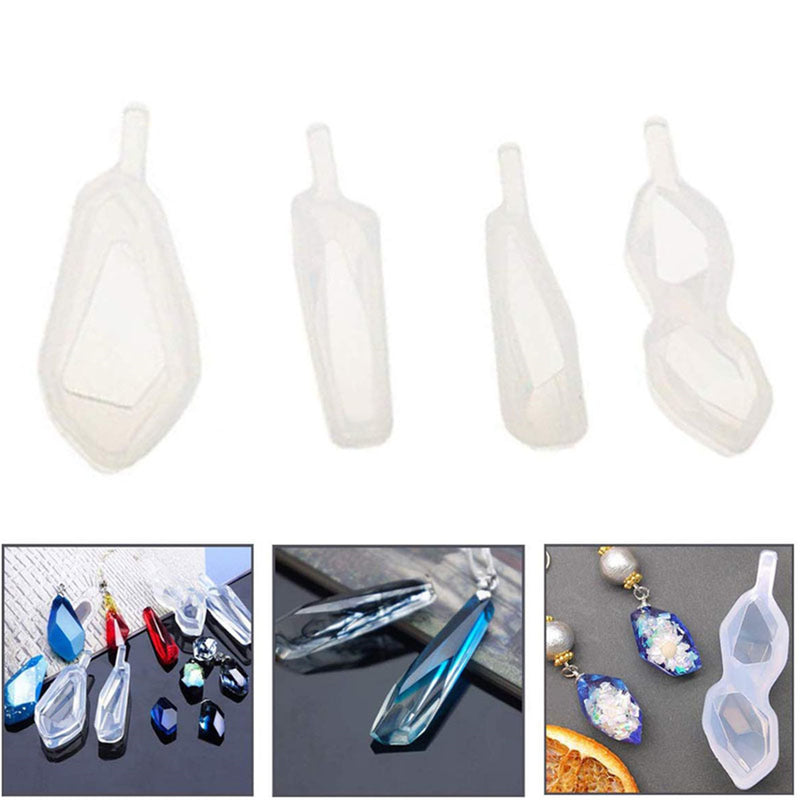 13Pcs/Set Resin Casting Mold Silicone Jewelry Agate Making Epoxy Mould Casting Tool