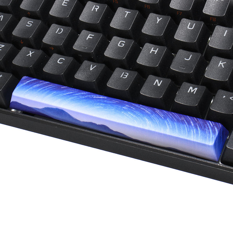 Five-sided Dyesub PBT  Starry Sky Space Bar 6.25u Novelty Keycap