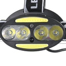 XANES 2504B 1900LM 6LED Smart Sensor Cycling Headlamp 5 Switch Modes 4xT6+2xCOB LED Red Warning Lig