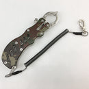 ZANLURE 304 Stainless Steel Camouflage Fish Pliers Fishing Gripper Fish Tackle Outdoor Portable Fishing Tool-Grey/Green