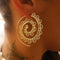 Trendy Big Circle Hoop Exaggerated Spiral Heart Drop Shape Earrings Gift for Women