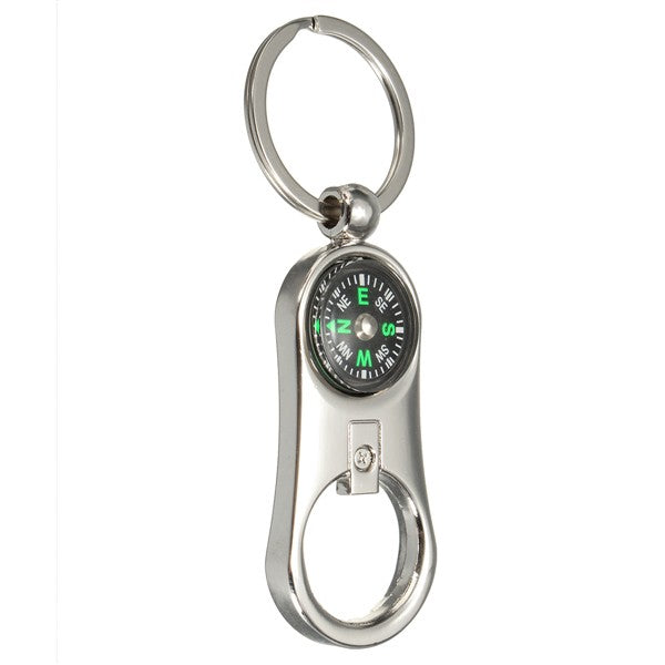 3D Keychain Keyfob Gift Compass Bottle Opener Keyring Multifunctional