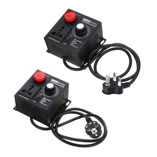 EU/UK Plug AC 220V 4000W SCR Electronic Voltage Regulator Temperature Motor FAN Speed Controller Dimmer Electric Tool Adjustable