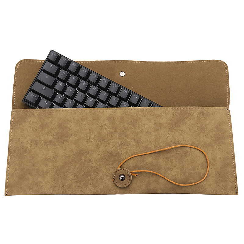 PU Leather Keyboard Storage Bag Dustproof Carrying Bag for 61 Key Mechanical Keyboard