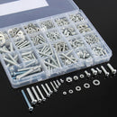 M3 M4 M5 M6 Stainless Steel Phillips Round Head Screws Nuts Flat Washers Assortment Kit 900g
