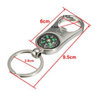 3D Keychain Keyfob Gift Compass Bottle Opener Keyring Multifunctional
