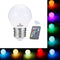EXUP AC85-265V 5W G45 E27 RGB LED Globe Light Bulb + 24Keys Remote Control for Home Living Room Decoration