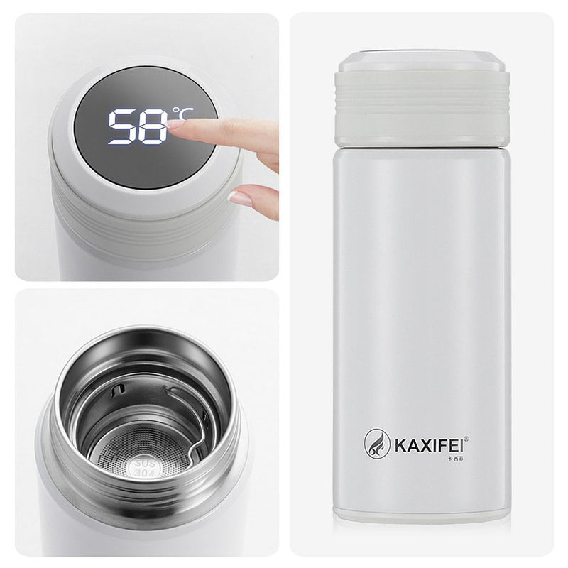 KCASA K916 300ML Smart Stainless Steel Insulation Vacuum Bottle LED Touch Screen Temperature Display Vacuum Cup IPX7 Waterproof Thermal Bottle