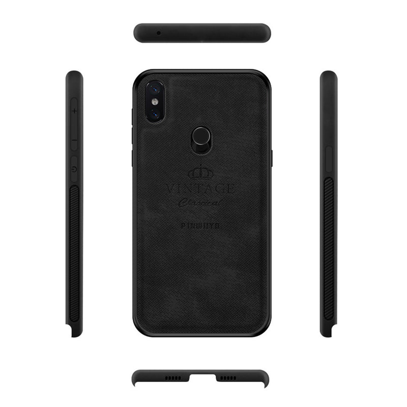 MOFI PINWUYO Cloth Shockproof PU Leather Soft TPU Back Cover Protective Case for Xiaomi Mi MIX 3