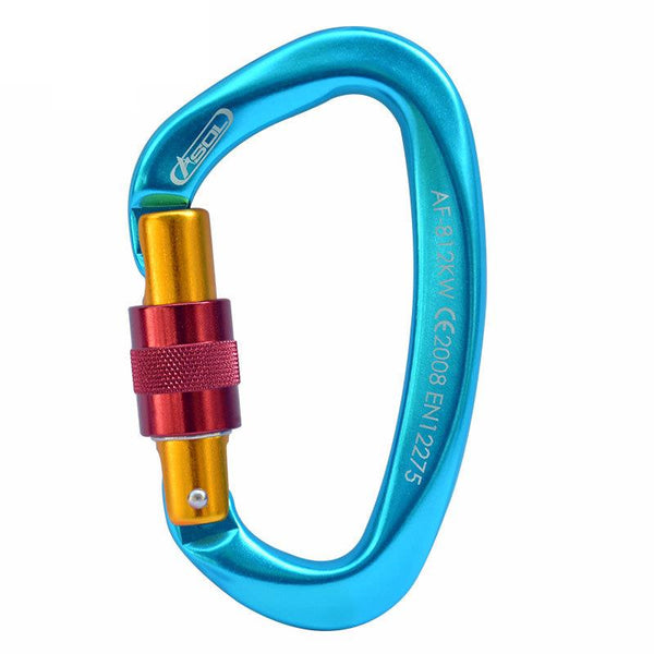 ASOL D Type Aluminum Magnesium Alloy Lock Climbing Mountaineering Gear Carabiner