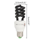 E27 18W Spiral UV Ultraviolet Fluorescent Black CFL Light Bulb Lamp AC220V