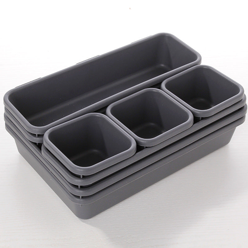 Plastic Compartment Drawer Cosmetic Makeup Jewelry Sundries Organizer Desktop Storage Box