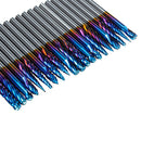 Drillpro 20pcs 3x3mm NACO Blue Coating Burrs Rotary File Tungsten Carbide Router Rasps