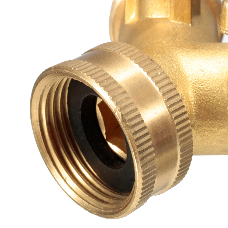 3/4 " Brass Garden Irrigation 2 Way Y Shape Adapter Splitter Hose Pipe Tap Connector