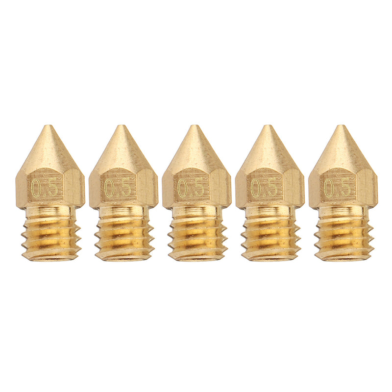 5PCS 3mm/0.5mm Copper MK8 Thread Extruder Nozzle For 3D Printer