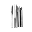 Drillpro 5pcs 4mm Shank 0.1mm Tip 15/20/30/45/60 Degree Tungsten Steel Engraving Bit CNC Tool