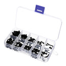Suleve MXNH2 150Pcs Nylon Black P hillips Pan Head Screw Nut Bolt Washers Assortment Kit M2 M2.5 M3 M4 M5