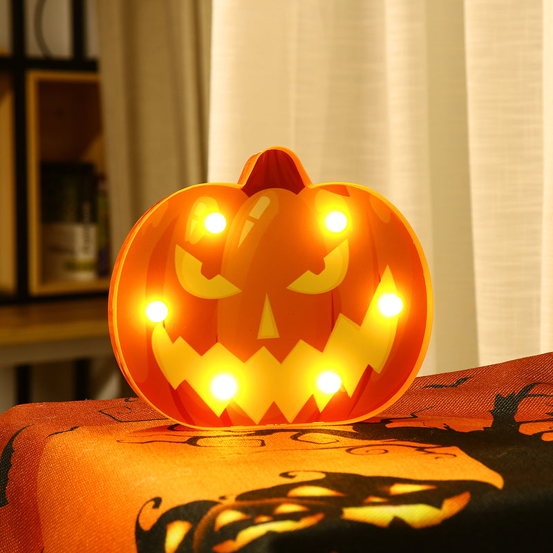 Halloween LED Holiday Light Battery Operated Funny Pumpkin Spider Bat Skeleton Lamp Party Decor