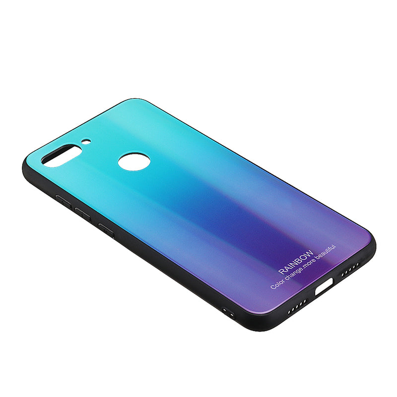 Bakeey Laser Gradient Bling Tempered Glass Shockproof Protective Case For Xiaomi Mi 8 Lite