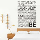 Removable Vinyl Decal Art Mural Family Home Living Room Decor Quote Wall Sticker